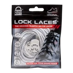 Lock Laces, White No Tie Shoelaces