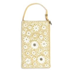 Bamboo Trading Company, Club Bag - Gold Pearl Flower