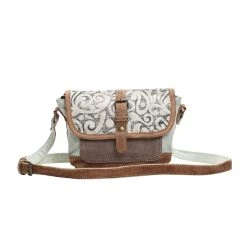 Myra Bag, Leaf Swirls Crossbody Bag