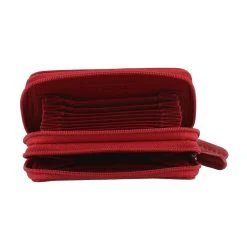 Intercontinental Leather Ind Women's ILI, Double Zip Credit Card Holder -Anuschka shop 1 659046 ZM 3